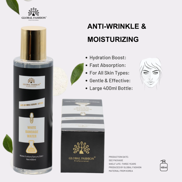 Korean White Bandage Water Hyaluronic Collagen Serum 400ml Korean Anti Aging Serum Bottle 400ml - Hydrating Collagen Hyaluronic Acid Skincare | سيروم للوجه