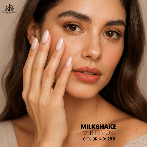 Milkshake Glitter Gel Polish,UV LED Milkshake Nail Gel,Long-Lasting Glitter Milkshake Nail Gel,Soak-Off Sparkle Milkshake Gel Polish,جل أظافر جلتر ميلك شيك,طلاء جل أظافر ميلك شيك لامع,جل ميلك شيك UV LED,جل أظافر ميلك شيك طويل الأمد
