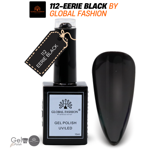 Tropical Teals Nail Polish 15ml UV LED | 112-Eerie Black 1p Teal Gel Nail Polish Bottle 15ml - UV LED Soak Off Nail Color UAE GCC | طلاء أظافر جل