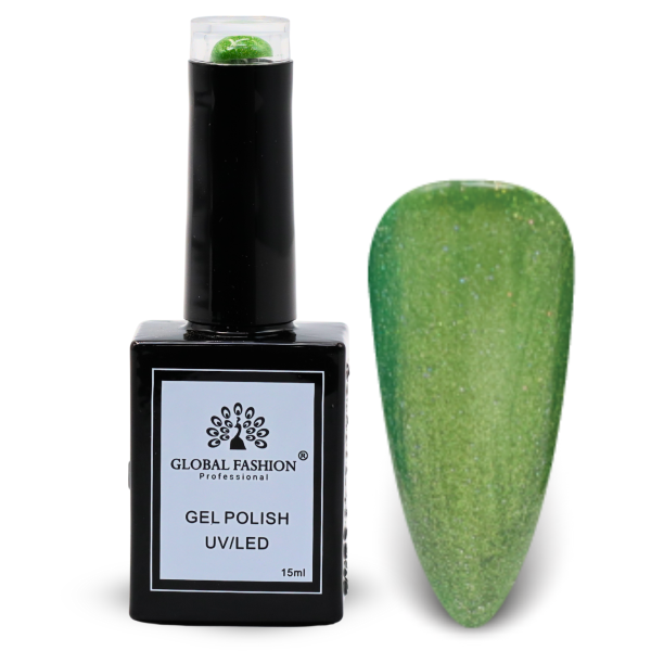 Earthy Elegance Nail Polish 15ml UV LED | 130-Drab Green Glitter 1p Earth Tone Gel Nail Polish Bottle 15ml - UV LED Soak Off Nail Color UAE GCC | طلاء أظافر جل