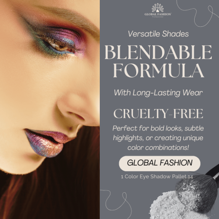 Global Fashion eyeshadow close up high pigment texture ظلال عيون لقطة مقربة