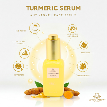 Turmeric Anti-Acne Face Serum 50ml Serum Close Up - Hydrating Anti Aging Facial Treatment | سيروم للوجه صورة مقربة