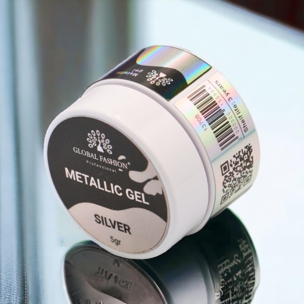 Metallic Gel Nail Polish 5gr Mirror Effect Metallic Gel Nail Polish Bottle 5gr - Mirror Effect Nail Art Gel UAE GCC | طلاء أظافر معدني