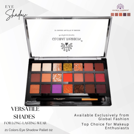 Global Fashion eyeshadow palette close up high pigment texture ظلال عيون لقطة مقربة
