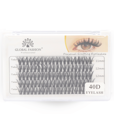 Premade lash fans close up fluffy volume eyelash extensions رموش اكستنشن لقطة مقربة