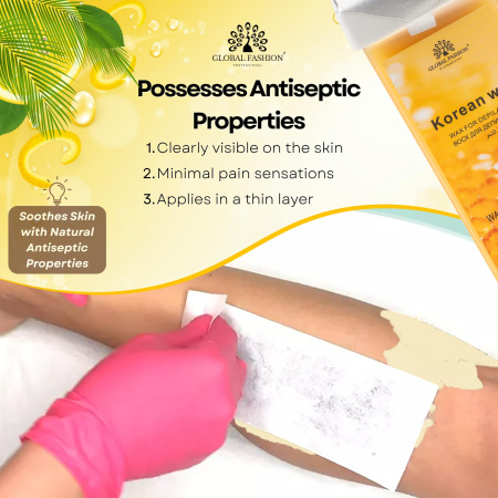 Roll-On Wax Cartridge 400ml – Hair Removal | Lemon Wax Cartridge Close View Hair Removal | شمع رول
Roll-On Wax Cartridge 400ml – Hair Removal | Lemon Paraffin Wax Detailed View Skin Care | شمع بارافين