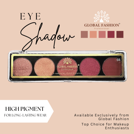 Global Fashion eyeshadow palette close up high pigment texture ظلال عيون لقطة مقربة

