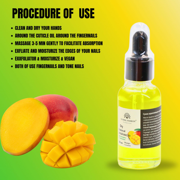 Global Fashion Professional Cuticle Oil – Natural Nail & Skin Care Blend