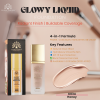 Global Fashion foundation close up radiant glow lightweight finish كريم اساس لقطة مقربة بلمعة طبيعية