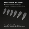 Dual Nail Forms 120pcs – Clear Poly Gel Forms | Stiletto Nail Tips Close View Extension Kit | اطراف اظافر
Dual Nail Forms 120pcs – Clear Poly Gel Forms | Stiletto Dual Nail Forms Detailed View | اظافر صناعية