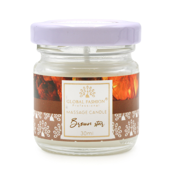 Global Fashion Moisturizing Massage Candle | 30 ml, Brown star