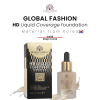 Global Fashion HD foundation close up matte oil control finish كريم اساس لقطة مقربة مطفي
