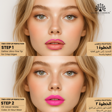 Velvet Smooth lip liner close up creamy texture matte finish قلم تحديد شفاه لقطة مقربة