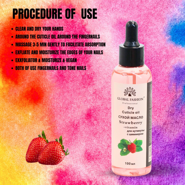 Global Fashion Professional Cuticle Oil – Natural Nail & Skin Care Blend