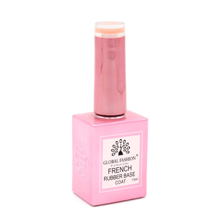 French Rubber Base Coat 15ml – Global Fashion | Professional Nail Gel Base
فرنش روبر بيس كوت 15 مل – جلوبال فاشن | بيس جل بوليش احترافي للأظافر
