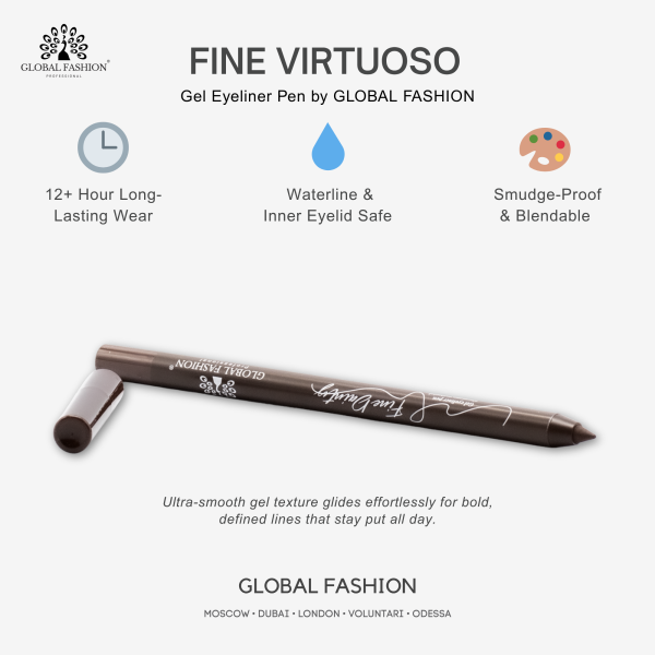 Waterproof gel eyeliner matte precision twist up smudge proof ايلاينر جل مقاوم للماء