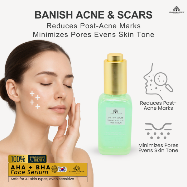 AHA BHA Peeling Solution Face Serum Face Serum Bottle 50ml - Anti Aging Hydrating Skincare Serum UAE GCC | سيروم للوجه