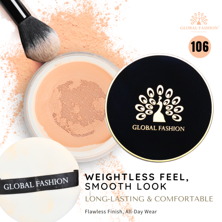 Loose powder close up matte shine control finish بودرة سائبة لقطة مقربة