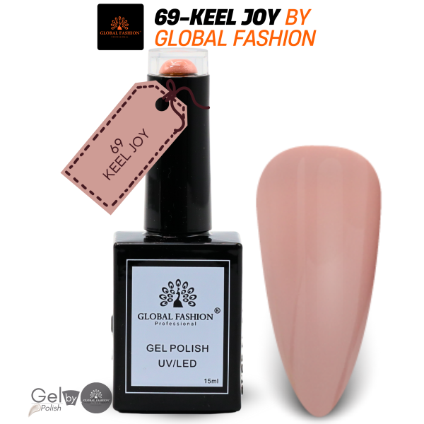 Violet Vibes Nail Polish 15ml UV LED | 69-Keel Joy 1p Violet Gel Nail Polish Bottle 15ml - UV LED Soak Off Nail Color UAE GCC | طلاء أظافر جل بنفسجي