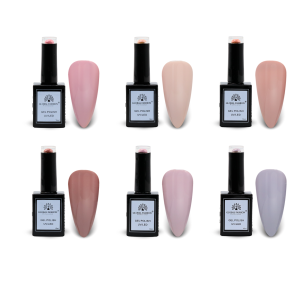 Violet Vibes Gel Nail Polish Collection | 67–72 Violet Vibes 6p Violet Gel Nail Polish Bottle 15ml - UV LED Soak Off Nail Color UAE GCC | طلاء أظافر جل بنفسجي