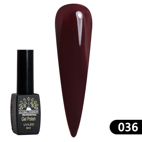 Gel polish BLACK ELITE 036, Global Fashion 8 ml