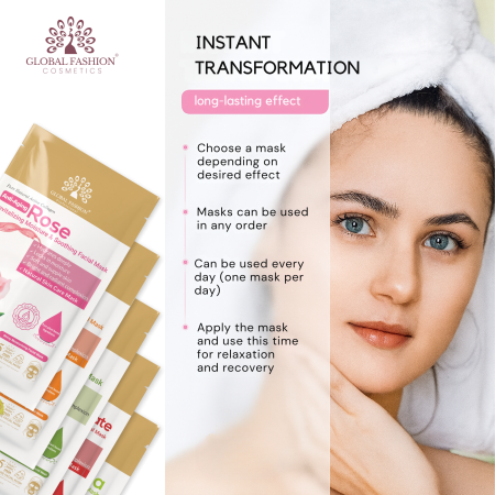 Korean Olive Collagen Facial Sheet Mask Pack of 10 Sheet Mask Close Up - Hydrating Collagen Facial Treatment | ماسك الوجه صورة مقربة