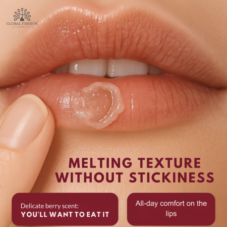Korean lip balm close up smooth nourished lips مرطب شفاه لقطة مقربة