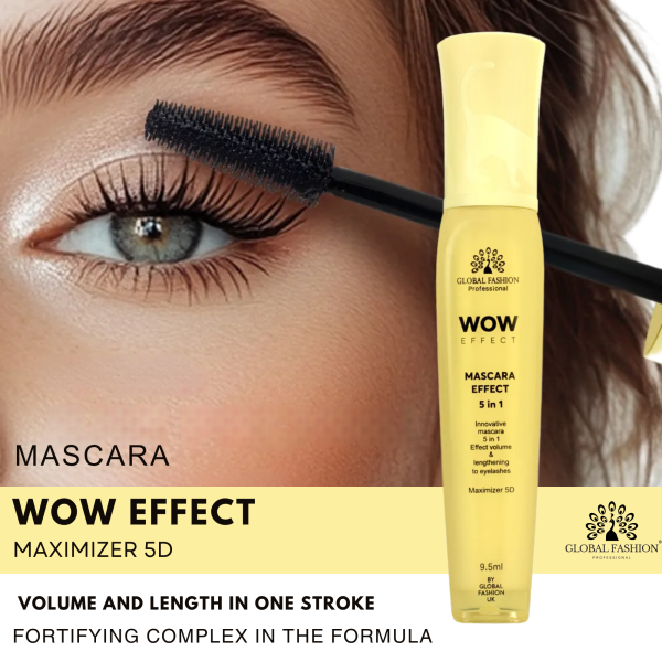 Global Fashion WOW Effect 5D mascara volumizing lengthening deep black ماسكارا تكثيف سوداء