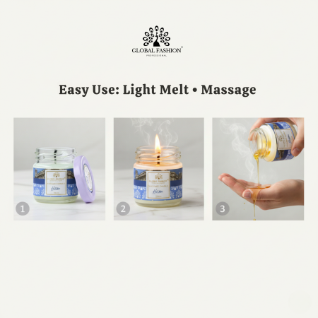 Global Fashion Massage Candle – 30 ml Aromatherapy Spa Candle in 21 Scents