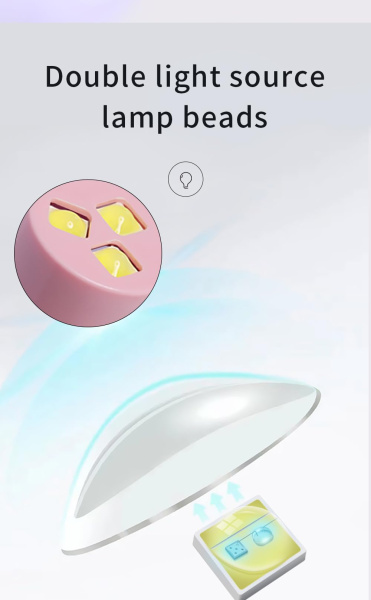 Global Fashion Mini LED Nail Lamp – USB Handheld Gel Curing | Circle White uv led nail lamp 50w fast gel curing manicure device مصباح اظافر احترافي