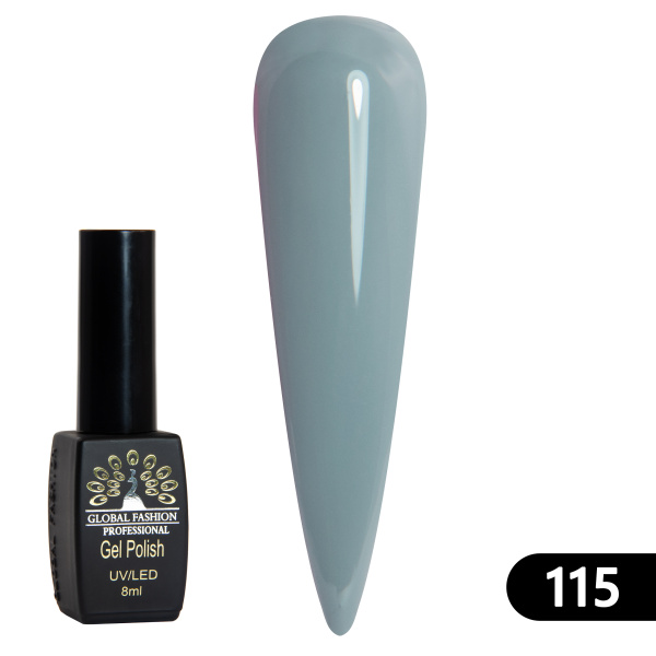 Gel polish BLACK ELITE 115, Global Fashion 8 ml
