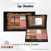 Global Fashion eyeshadow palette close up high pigment texture ظلال عيون لقطة مقربة
