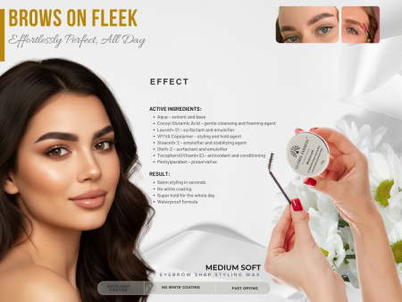 Brow wax close up laminated lifted brows flake free formula واكس حواجب لقطة مقربة