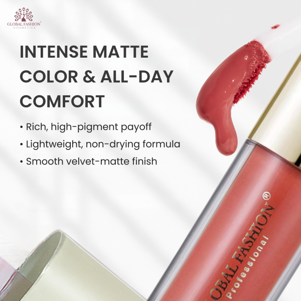 Global Fashion lip gloss preview velvet matte finish جلوس شفاه