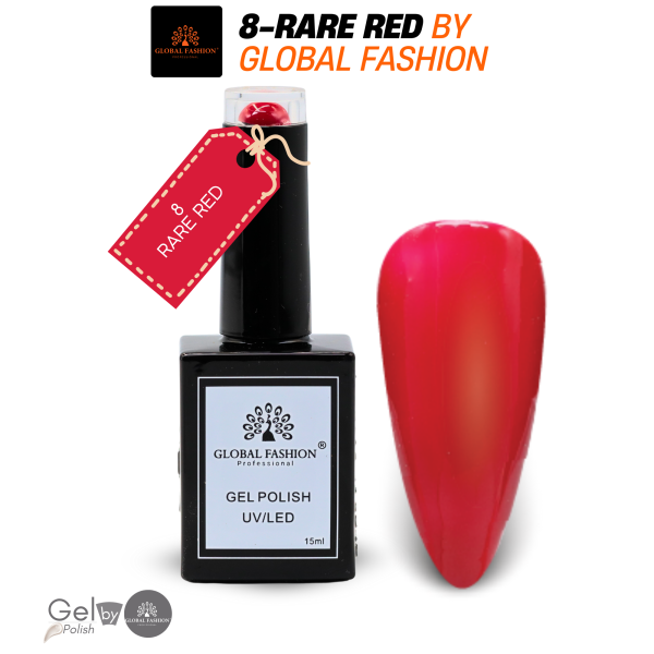 Crimson Cascade Gel Nail Polish Collection | 7–12 Crimson Cascade 6p Crimson Red Gel Nail Polish Bottle 15ml - UV LED Soak Off Nail Color UAE GCC | طلاء أظافر جل أحمر