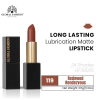 Global Fashion matte lipstick close up high pigment moisturizing finish احمر شفاه مطفي مرطب لقطة مقربة